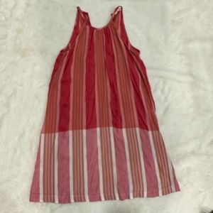 Ann Taylor LOFT XS linen dress red and pink